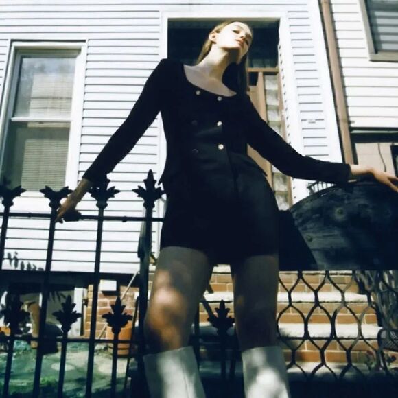 LAST 1! ZARA JEWEL BUTTON BLAZER DRESS - Picture 5 of 10